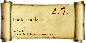 Lenk Teréz névjegykártya